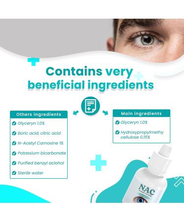 Anti Aging Central NAC Eye Drops - N-Acetyl-Carnosine Eye Drops (2 x 5ml Vials) - Buy Online on GoSupps.com