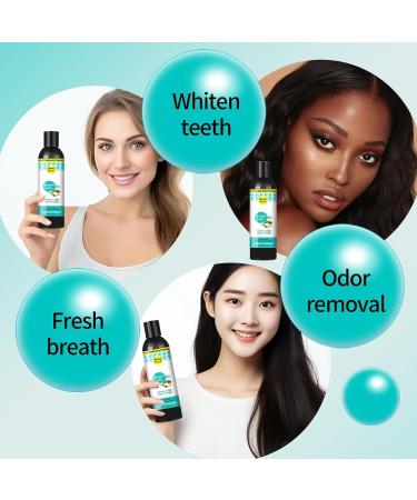 Zavonirae Coconut Oil Mouthwash for Teeth with Tongue Scraper Natural Mouth Care Bad Breath Control Alcohol Free Teeth Whitening Gum Health No - Buy Online on GoSupps.com