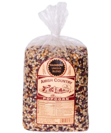 Amish Country Popcorn | 6 lb Bag | Rainbow Popcorn Kernels | Old Fashioned, Non-GMO and Gluten Free (Rainbow - 6 lb Bag) Rainbow 6 Pound (Pack of 1)