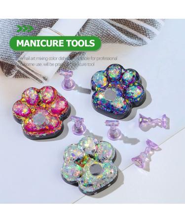 Small Tablet Nail Art Display Board - Cat Flap Tip Peak Stand for Manicure & False Lace | Bright Green Nail Polish Tray - Buy Online on GoSupps.com