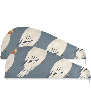Super Absorbent Parrot Corella Hair Towels 2 Pack - Quick Dry Turbans for Women & Girls | Best Hair Drying Solution - Buy Online on GoSupps.com