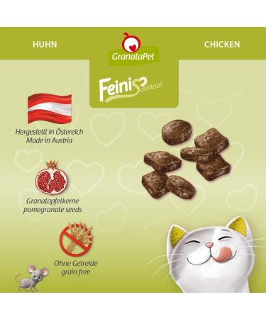 Granatapet Fine Mouse Chicken Treats for Cats - Grain-Free Sugar-Free Soft Snacks 50g - Perfect Reward for Your Feline Friend - Buy Online on GoSupps.com
