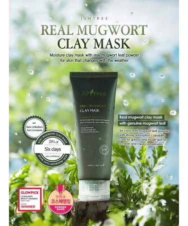 Isntree Real Mugwort Clay Mask - Soothing Hydrating & Detoxifying Face Mask for All Skin Types - Buy Now | Fast International Shipping - Buy Online on GoSupps.com