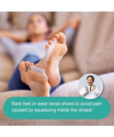 Welnove Gel Pinky Toe Separators - 8 Pack Silicone Bunion Cushions for Women & Men | Protect & Relieve Toe Pressure (White - Buy Online on GoSupps.com