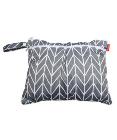 Damero 3pcs Travel Wet and Dry Bag - Gray Arrow 3 Count | Convenient Handle for Cloth Diaper, Pumping Parts, Swimsuit, Clothes | Grab and Go Design - Buy Online on GoSupps.com