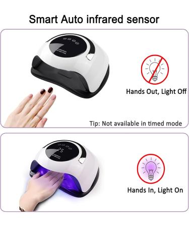 Professional UV LED Nail Dryer Lamp | 4 Timer Settings | Touchscreen & Auto Sensor | Ideal for Gel Shellac & Polygel Nails - Buy Online on GoSupps.com