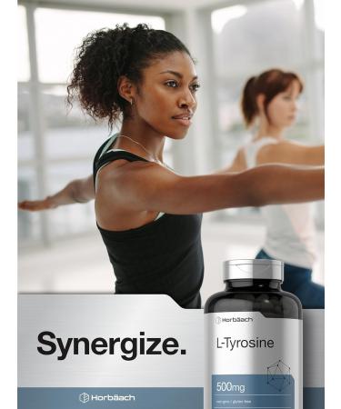 Horb ach L Tyrosine Supplement | 500mg | 200 Capsules | Free Form | Non GMO Gluten Free Supplement - Buy Online on GoSupps.com