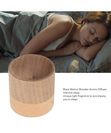 Wooden Aroma Diffuser for Essential Oils - Round Black Walnut Simple & Durable | International Shipping - Buy Online on GoSupps.com