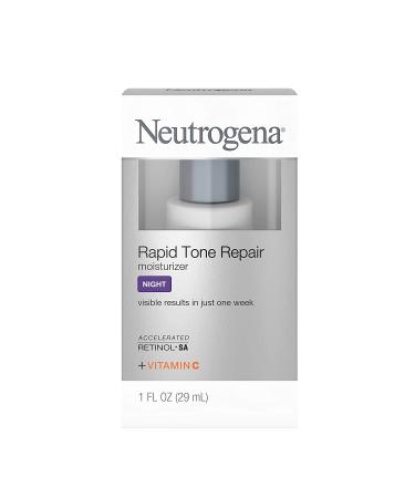 Neutrogena Rapid Tone Repair Night Cream with Retinol, Vitamin C, and Hyaluronic Acid 1 fl. oz - Anti Wrinkle Face and Neck Moisturizer - Buy Online on GoSupps.com