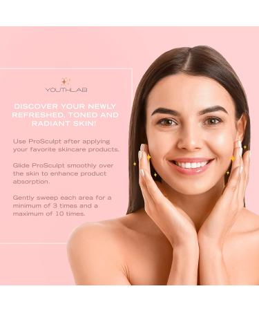 YouthLab ProSculpt Gua Sha Tool | Heat/Electric Vibration | Anti-Aging & Wrinkle Reduction | Facial Sculpting/Tightening | Eye Puffiness & Tension Relief | Acupressure | Face Lift | Double Chin | Rose Gold - Buy Online on GoSupps.com