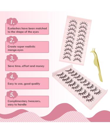 Lash Clusters 10 Pairs Manga Lashes - Natural Look, Soft & Easy to Wear - Buy Online on GoSupps.com