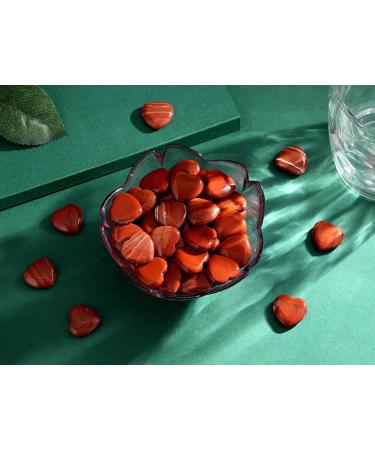 MAIBAOTA Red Jasper Healing Crystals Gemstones Pocket Gifts Heart-Shaped Nature Spiritual Energy for Women Men Reiki Divination Balancing Yoga Meditation 10PCS - Buy Online on GoSupps.com