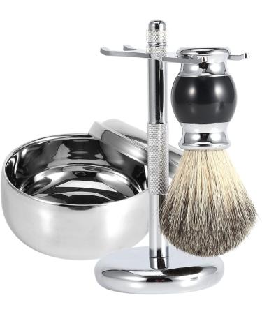 SUPYINI Professional Men's Shaving Tool Kit - Stand Faux Hair Brush Alloy Soap Mug & Bowl for Ultimate Grooming - Buy Online on GoSupps.com