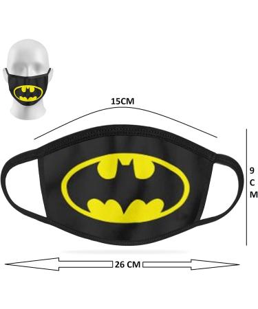YNR Kids Boys Girls Face Mask Washable Breathable Reusable Mouth Protection Fun Printable Batman - Buy Online on GoSupps.com