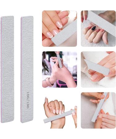 25 Pack 100/180 Grit Nail Files for Acrylic Nails - Professional Double Sided Emery Boards - Type 1 - Buy Online on GoSupps.com