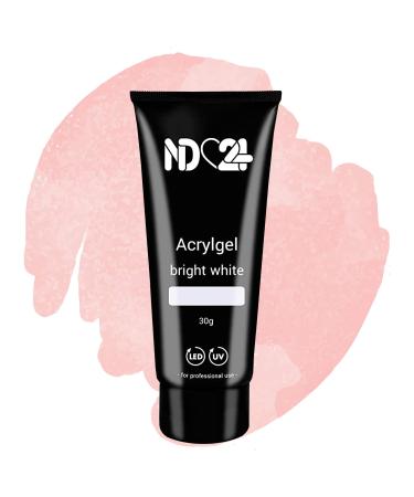 ND24 NailDesign Acrylic Gel Tube - Bright White - 30g