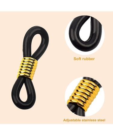 Eyeglass Chain Ends - Anti-Slip Rubber Connectors for Glasses (4 Colors, 24 Pieces) - Buy Online on GoSupps.com