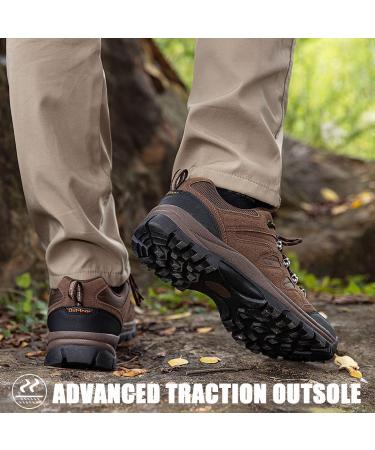 CC-Los Men's Waterproof Hiking Shoes 10.5 Brown | Lace-Free & Lightweight | Size 8-13 | All Day Comfort | 2-Way Closure - Buy Online on GoSupps.com