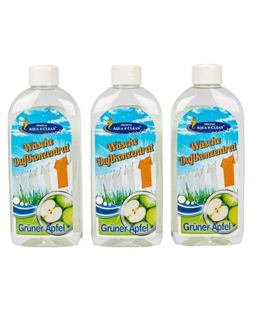 AQUA CLEAN Laundry Fragrance Concentrate 3x250ml (Green Apple) Green Apple 250 ml (Pack of 3)