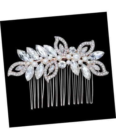 DOITOOL Wedding Hair Accessory Pearl Hair Clip Rhinestone Hair Comb Bridal Headpieces for Wedding Bridal Hair Comb Womens Barrettes for Hair Goody Hair Tiara Bride Jewelry Glass - Buy Online on GoSupps.com