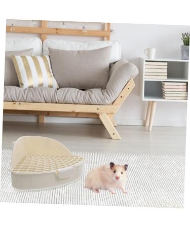 HANABASS Box Rabbit Toilet Hamster Bathroom Medium Potty for Rabbits Hamsters Bunny Litter Cage Plastic White 25X19X10CM White - Buy Online on GoSupps.com
