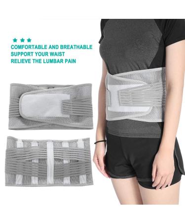 Anggrek Lumbar Support Belt - Adjustable Compression Waist Support for Men & Women | Breathable Lordosis Pain Relief (Gray L) - Buy Online on GoSupps.com