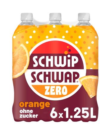 Wowing Schwap Zero Orange - Refreshing Orange Drink in 100% Recycled Bottles (6 x 1.25L) | Eco-Friendly Beverage - Buy Online on GoSupps.com
