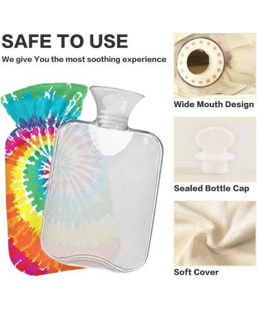 Batik Hot Water Bottle with Cover | 1L Heat Bottle for Pain Relief | Warm Water Bed Warmer for Headache & Back Pain - Buy Online on GoSupps.com