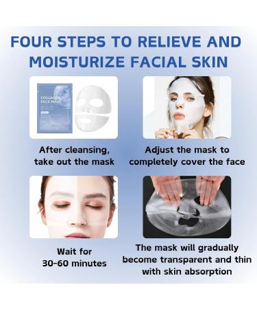 Collagen Face Mask - Deep Collagen Mask Overnight - Face Masks Skincare for Moisturizing Anti-Aging - Collagen Face Mask - Collagen Face Mask - Skin Care - Face Masks Beauty - Buy Online on GoSupps.com