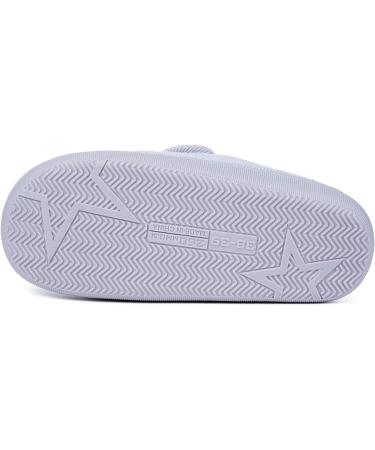 Adjustable Diabetic Slippers | Extra Wide House Shoes for Women & Men | Light Grey | Size 7.5-8.5 Women / 6-7 Men - Buy Online on GoSupps.com