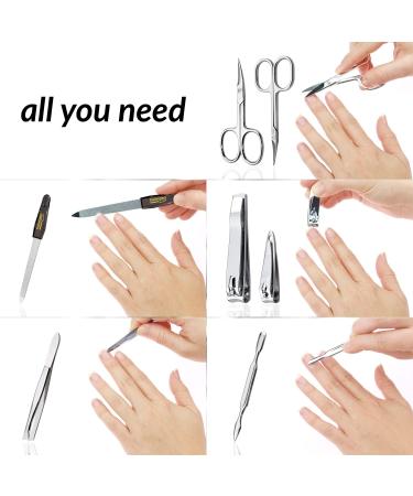 marQus Solingen Germany 7 Pcs Manicure Set - Nail Clippers, Tweezers - Quality Grooming Kit for Women & Men - Ideal Gift - Red - Buy Online on GoSupps.com