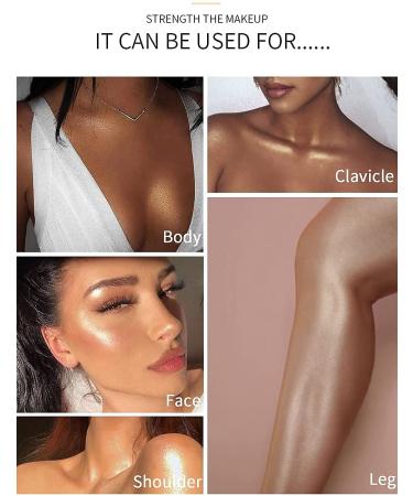 Go Ho Face Body Illuminator Liquid Highlighter - Bronze Gold | Moisturizing Luminizer for Face & Body | Waterproof Shine & Glow Foundation - Buy Online on GoSupps.com