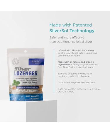 American Biotech Labs Silver Biotics Lozenges - 60 PPM SilverSol Mighty Manuka Mint (21 Count) - Buy Online on GoSupps.com