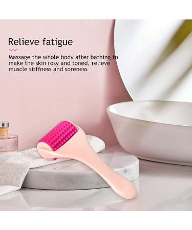 Silicone Fascia Muscle Roller - Portable Cellulite Massager for Muscle Relief - Deep Tissue Massage Stick for Neck, Arm, Leg, Back - Hot Pink - Buy Online on GoSupps.com