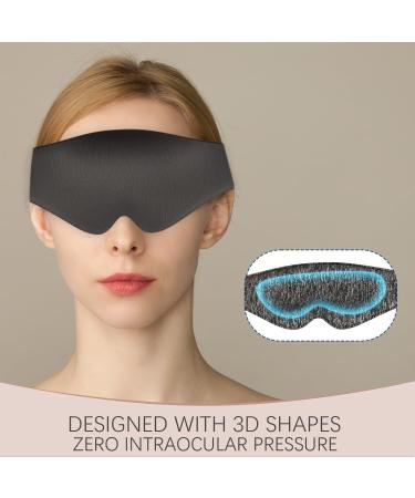 3D Sleeping Mask for Men & Women | Adjustable Travel Eye Mask | Zero-Pressure Memory Foam Blackout Eye Mask - Buy Online on GoSupps.com