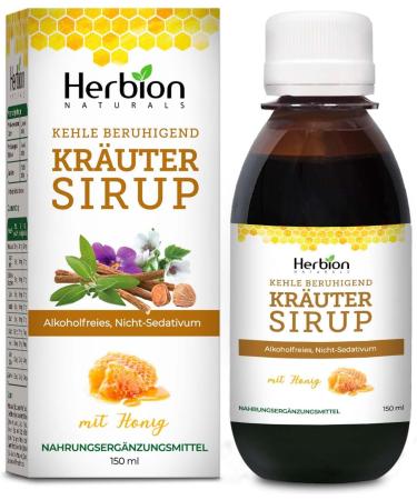 Herbion Naturals Cough Syrup with El Jarabe Para La Tos Con Miel Naturally Soothes the Throat Green Honey 5 fl oz Pack of 2 - Buy Online on GoSupps.com