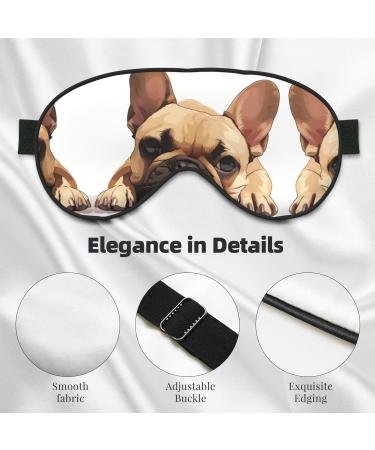 Ultra-Soft French Bulldog Print Eye Mask - Light-Blocking for Optimal Comfort & Restful Sleep | International Shipping Available - Buy Online on GoSupps.com