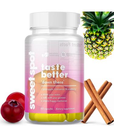 Sweet Spot - Pineapple Extract Vaginal Probiotics to Taste Great - 60 Capsules - Supports Vaginal Health - Made in The USA Women's - 60 Count