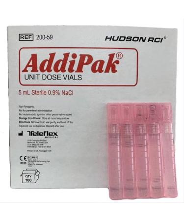 HudsonRCI AddiPak 5 mL Sterile 0.9% Saline Solution (RHUD59U) -100 Per Box