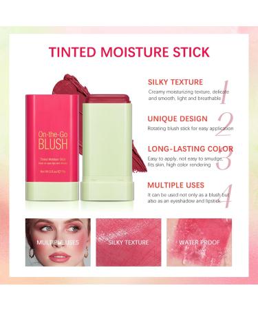 Long-Lasting 3-in-1 Multi-Use Blusher Contour Stick - Creamy Lightweight Multi-Stick for Face, Eyes & Lips - Hot Red Blush for Natural Look - Moisturizing and Blendable Formula - 1.00g (Pack of 1) - Buy Online on GoSupps.com