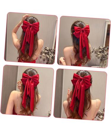 Beavorty Satin Ribbon Hairpin Hair Barrettes Hair Pin Hair Ribbons Bows for Hair Barrettes for Thick Hair Big Hair Bows Large Hair Bows for Girls Teen Girl Hair Bows Clip Fabric Miss Spring - Buy Online on GoSupps.com