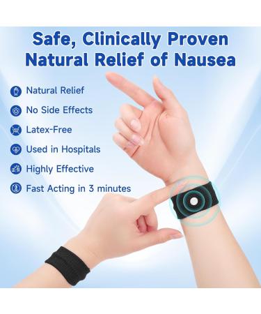 MEIYYJ Travel Sickness Bands for Adults and Kids - Motion Sickness Wristbands - 1 Pair (Black) - Buy Online on GoSupps.com
