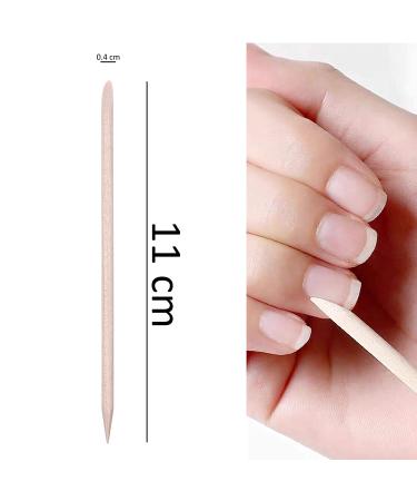 Kare & Kind 100x Double-Sided Orange Wood Nail Sticks - Cuticle Pusher for Manicure and Pedicure - DIY Nail Salon Tool for Beginners and Professionals - Buy Online on GoSupps.com