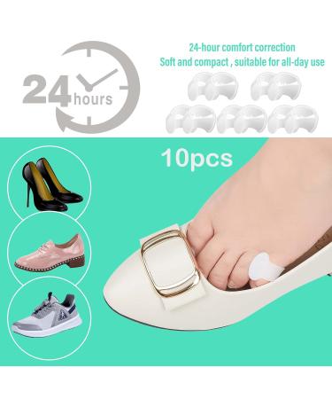 DYKOOK Toe Separator 10-Pack - Gel Toe Spacers for Overlapping Toe, Bunion Corrector - Women's Toe Straightener for Pain Relief and Comfort - Buy Online on GoSupps.com