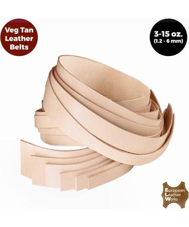 ELW Leather Blank Belt - 9-10 oz Thickness - Size 1-1/2 x72 - Vegetable Tanned Cowhide - DIY Belt Making - Crafting & Tooling - Buy Online on GoSupps.com