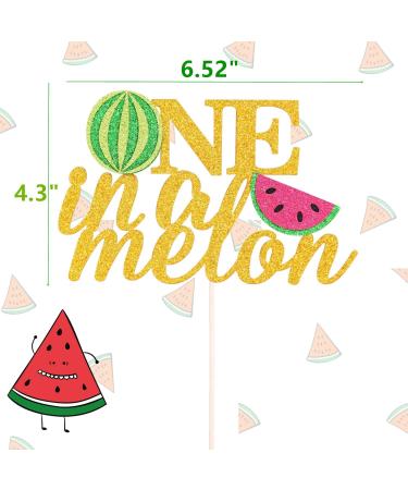 Set of 25 JeVenis Glitter Watermelon Cupcake Topper Watermelon One Cupcake Topper Baby Girl First Birthday Cupcake Topper - Buy Online on GoSupps.com