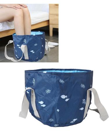 Portable Waterproof Collapsible Foot Bath Tub High Temperature Resistance Multi Purpose with Water Based Printing Sturdy Handle for Travel Picnic Camping (Navy Whale) - Buy Online on GoSupps.com