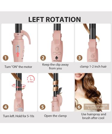MiroPure Automatic Curling Iron - 1 Inch Ionic Hair Curler for Perfect Waves & Curls | Self Rotating Wand with Longer Barrel & Unique Anti-Hit Button | International Shipping Available - Buy Online on GoSupps.com