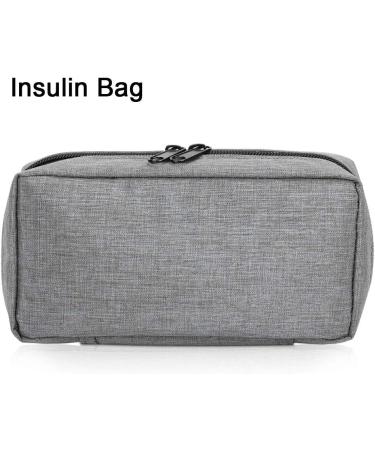 Insulin Cooler Protector Bag - Gray Optional Medicine Cooling Pouch for Travel, Office & Outdoor Sports - Inhaler Case for Elderly & Kids - Keeps Medicine Cool (Grey) - Buy Online on GoSupps.com