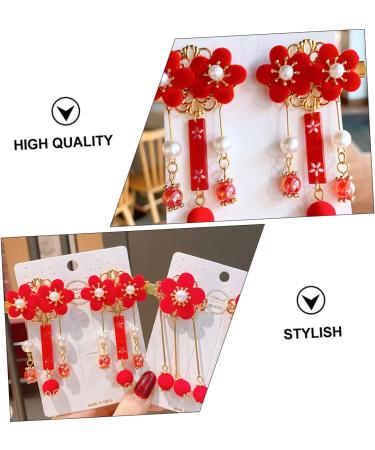 minkissy 3 Pairs Tassel Antique Style Hair Clip Chinese Hair Clip Yukata Hair Accessory Beaded Hair Accessories Traditional Barrettes Hair Sticks Bow Tie Chinese Style Synthetic Beads Girl - Buy Online on GoSupps.com